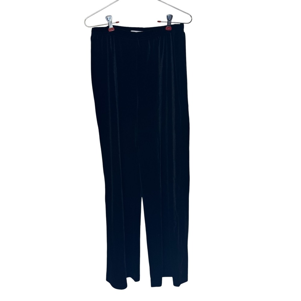 Gretchen Scott Women's Pants Palazzo Luxe Velvet Black Wide Leg Preppy Small NWT